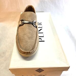 Donald Pliner London Bit Men's Size 7.5 Beige Suede Loafer Shoes New